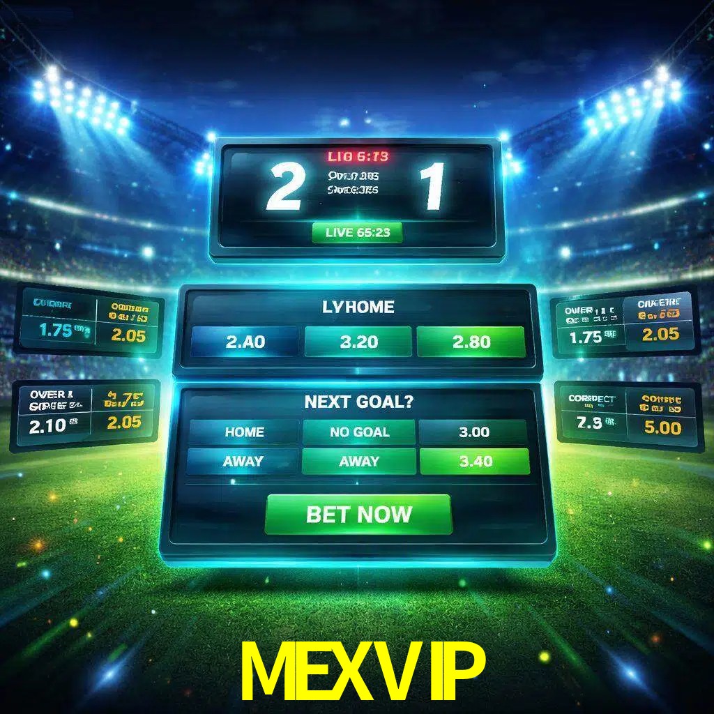 Vista de apuestas en vivo MEXVIP durante un partido en curso