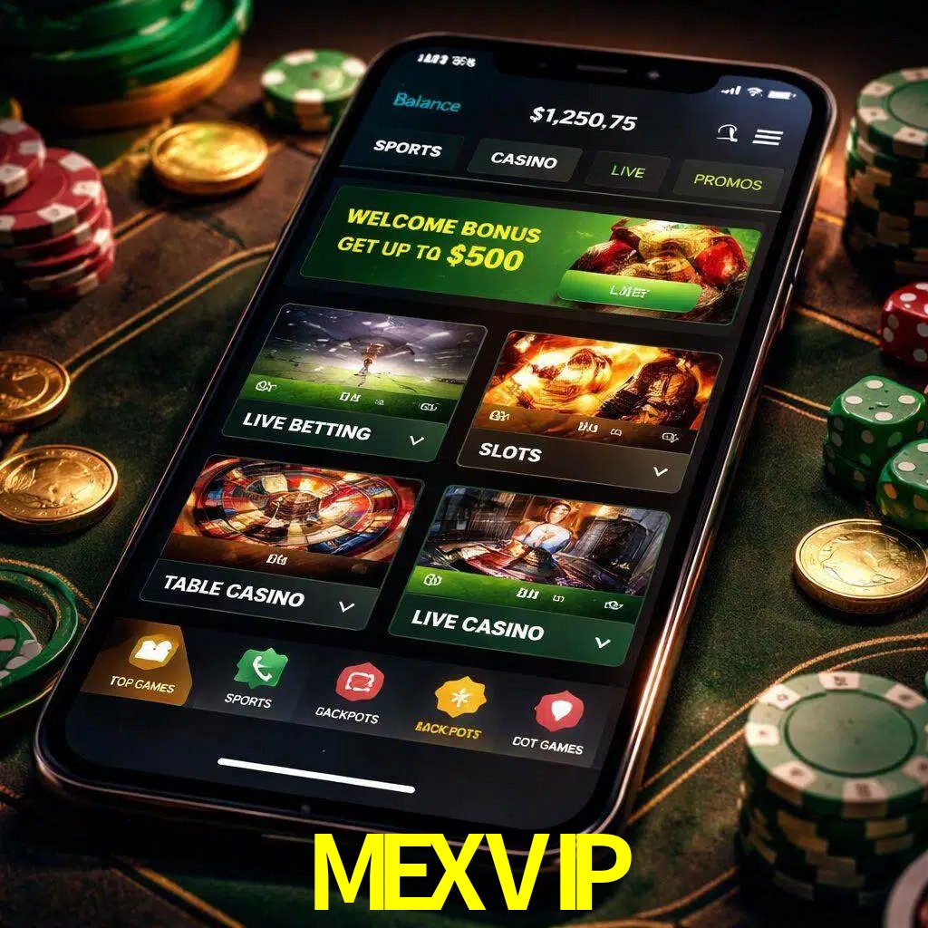 Diseño de juegos móviles MEXVIP para usuarios en México