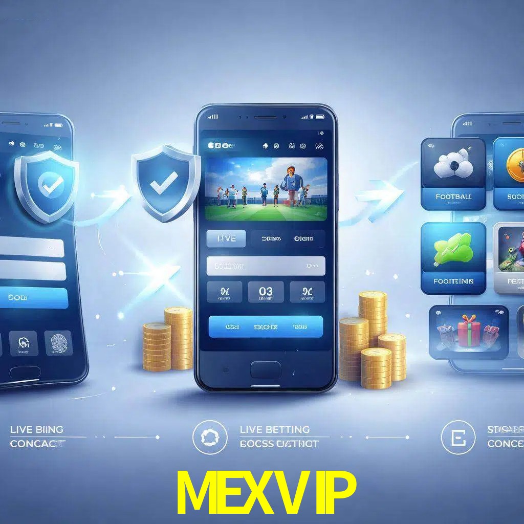 Pasos de acceso a la app MEXVIP en pantalla de teléfono móvil